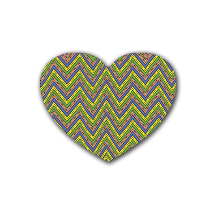 Zig zag pattern Rubber Coaster (Heart)