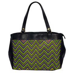 Zig Zag Pattern Oversize Office Handbag (one Side)