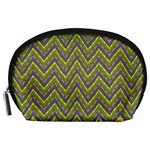 Zig zag pattern Accessory Pouch (Large) Front