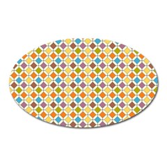 Colorful Rhombus Pattern Magnet (oval)