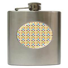 Colorful Rhombus Pattern Hip Flask (6 Oz)