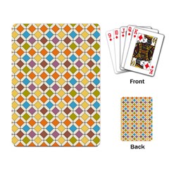 Colorful Rhombus Pattern Playing Cards Single Design