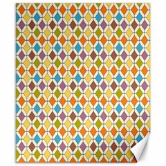 Colorful Rhombus Pattern Canvas 8  X 10 