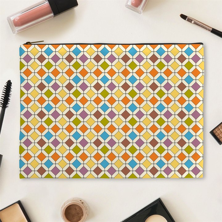 Colorful rhombus pattern Cosmetic Bag (XL)