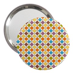 Colorful Rhombus Pattern 3  Handbag Mirror