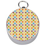 Colorful rhombus pattern Silver Compass Front