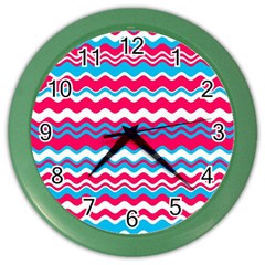 Waves Pattern Color Wall Clock