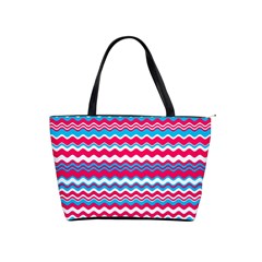 Waves Pattern Classic Shoulder Handbag by LalyLauraFLM