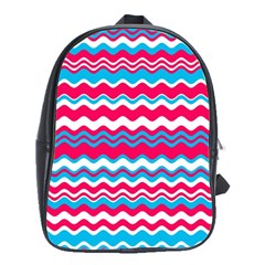 Waves Pattern School Bag (large)