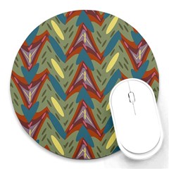 Shapes Pattern Round Mousepad