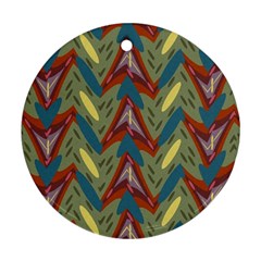 Shapes Pattern Ornament (round) by LalyLauraFLM