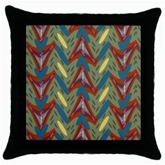 Shapes Pattern Throw Pillow Case (black)