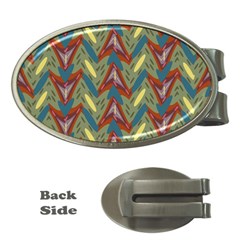 Shapes Pattern Money Clip (oval)