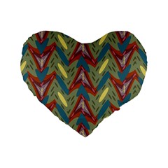 Shapes Pattern 16  Premium Heart Shape Cushion 