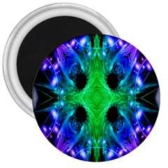 Alien Snowflake 3  Button Magnet