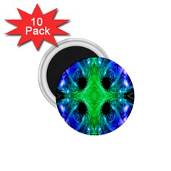 Alien Snowflake 1 75  Button Magnet (10 Pack) by icarusismartdesigns