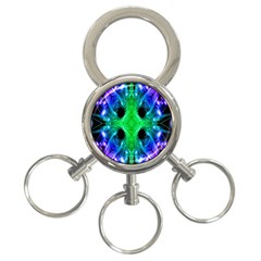 Alien Snowflake 3-ring Key Chain