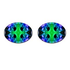 Alien Snowflake Cufflinks (oval) by icarusismartdesigns