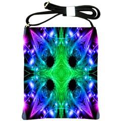 Alien Snowflake Shoulder Sling Bag by icarusismartdesigns