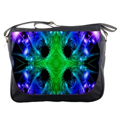 Alien Snowflake Messenger Bag by icarusismartdesigns