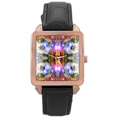 Connection Rose Gold Leather Watch  by icarusismartdesigns