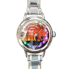 Ghost Dance Round Italian Charm Watch by icarusismartdesigns