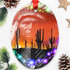 Ghost Dance Oval Ornament by icarusismartdesigns