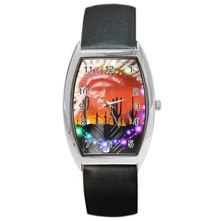 Ghost Dance Tonneau Leather Watch