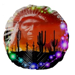 Ghost Dance 18  Premium Round Cushion  by icarusismartdesigns