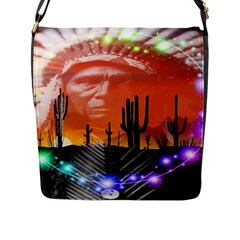 Ghost Dance Flap Closure Messenger Bag (large) by icarusismartdesigns