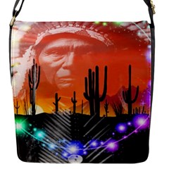 Ghost Dance Flap Closure Messenger Bag (small)