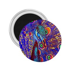 Peacock 2 25  Button Magnet by icarusismartdesigns