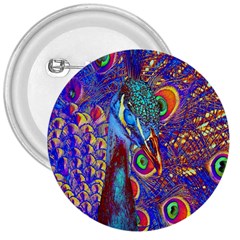 Peacock 3  Button by icarusismartdesigns