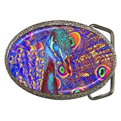 Peacock Belt Buckle (oval)