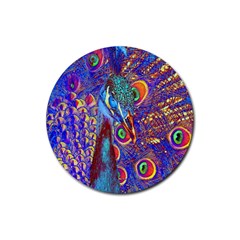 Peacock Drink Coaster (round) by icarusismartdesigns