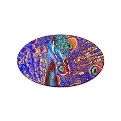 Peacock Sticker (oval) by icarusismartdesigns