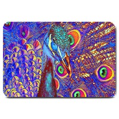 Peacock Large Door Mat by icarusismartdesigns