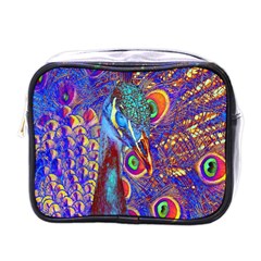 Peacock Mini Travel Toiletry Bag (one Side) by icarusismartdesigns