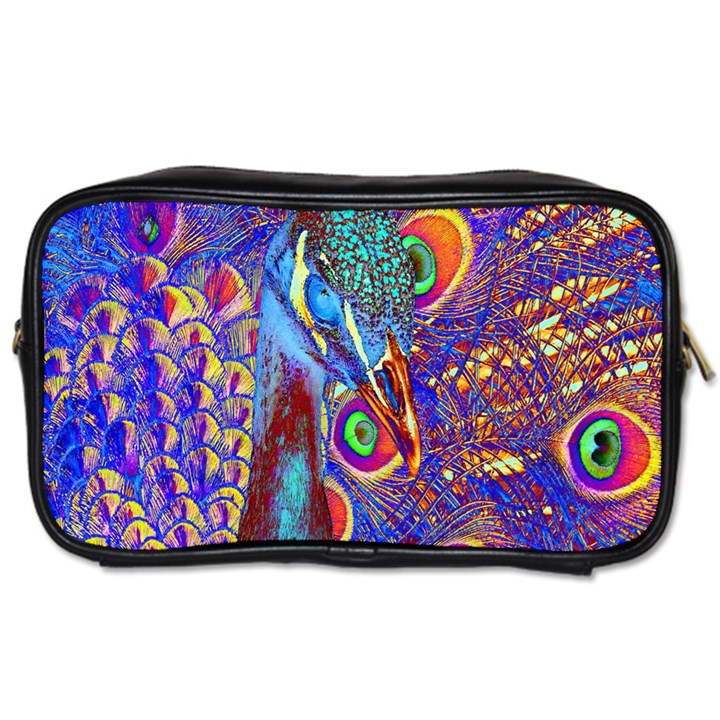 Peacock Travel Toiletry Bag (Two Sides)