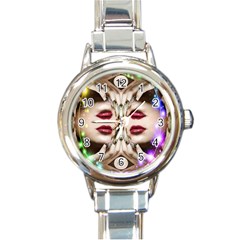 Magic Spell Round Italian Charm Watch by icarusismartdesigns