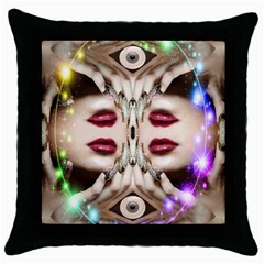 Magic Spell Black Throw Pillow Case