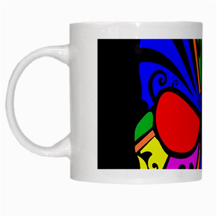 Skull In Colour White Coffee Mug