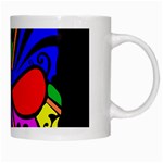 Skull In Colour White Coffee Mug Right