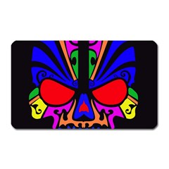 Skull In Colour Magnet (rectangular)