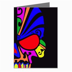 Skull In Colour Greeting Card