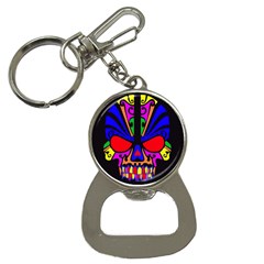 Skull In Colour Bottle Opener Key Chain