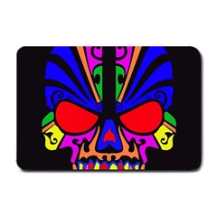 Skull In Colour Small Door Mat by icarusismartdesigns