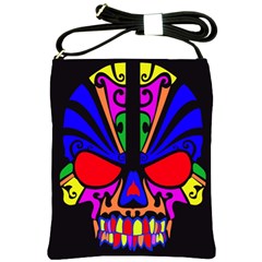 Skull In Colour Shoulder Sling Bag