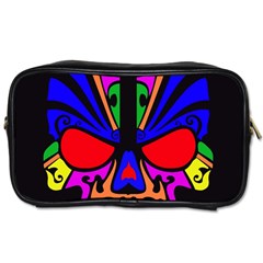 Skull In Colour Travel Toiletry Bag (two Sides)