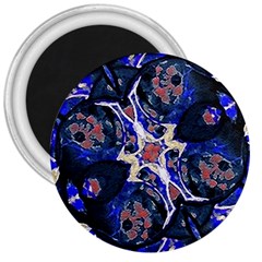 Decorative Retro Floral Print 3  Button Magnet by dflcprints